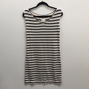 Lou & Grey black cream stripe light sweater dress Easter